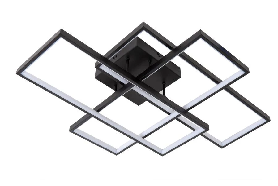 Lucide LOKERO - Lámpara de techo - LED Regul. - CCT - 1x60W 2700K/4000K - Negro - apagado